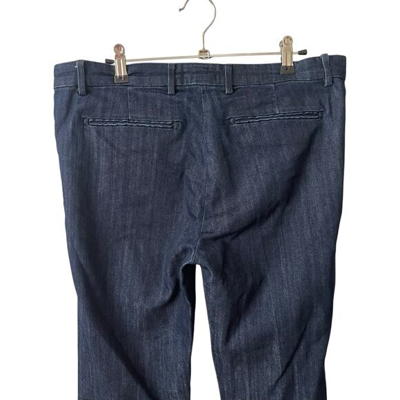 Current / Elliott 32 The Neat Trouser Jeans Dark Blue Denim Wide Leg 70s - Picture 8 of 10